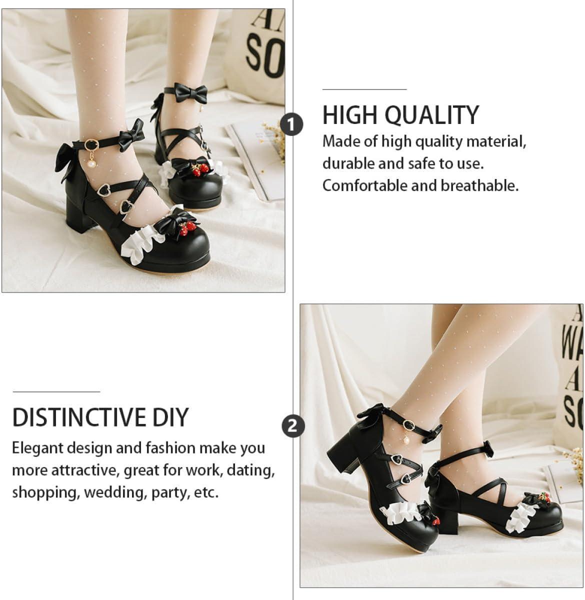 image:imageChaussures Femme lgantes avec Nud Dcoratif Talon pais Confortable pour Quatre Saisons Escarpins Mode Ville Style Simple et Raffin