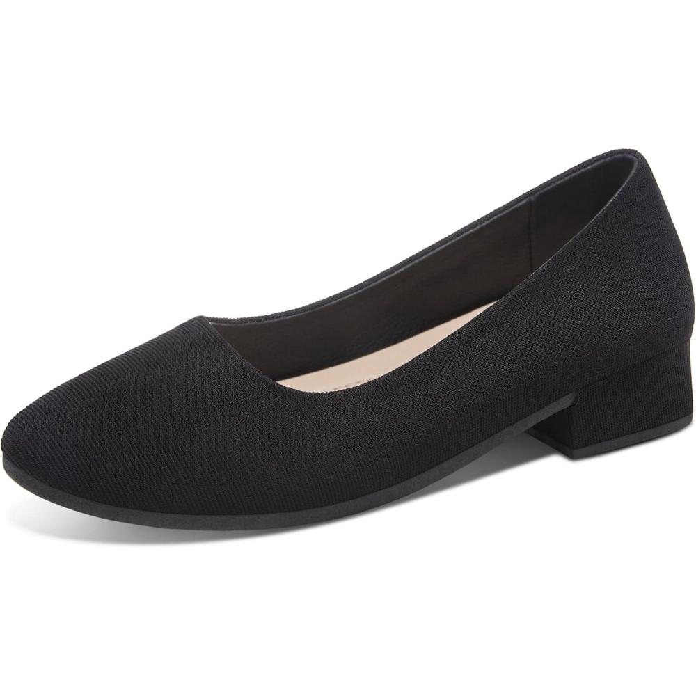image:imageALTOCIS Escarpins talons pais pour femme lgants Bout rond Plateforme basse Chaussures de bureauBalck