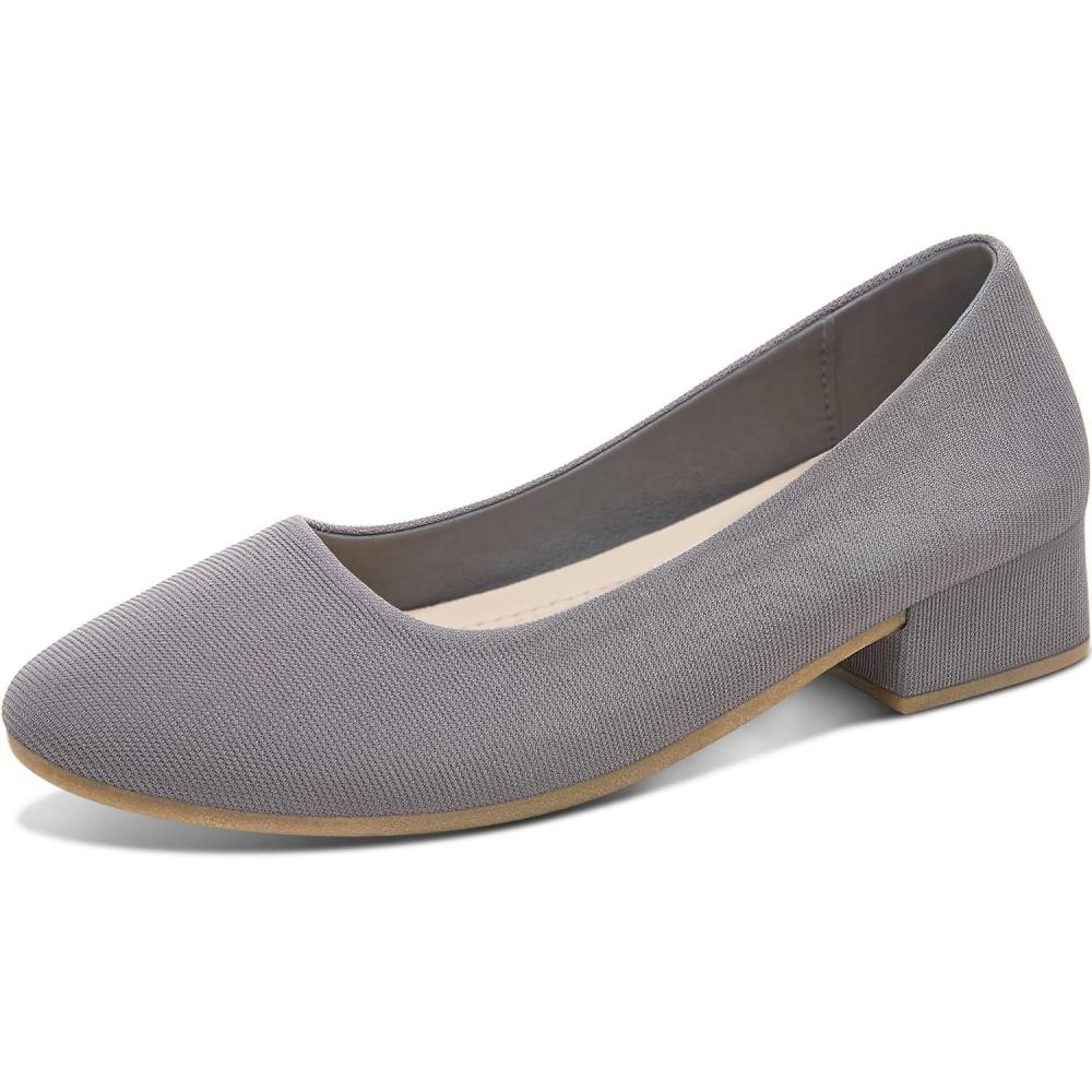 image:imageALTOCIS Escarpins talons pais pour femme lgants Bout rond Plateforme basse Chaussures de bureauGris