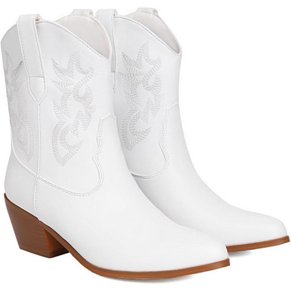 image:imageBottes mimollets pour femme Automne Hiver Vintage Cowgirl RtroNoir
