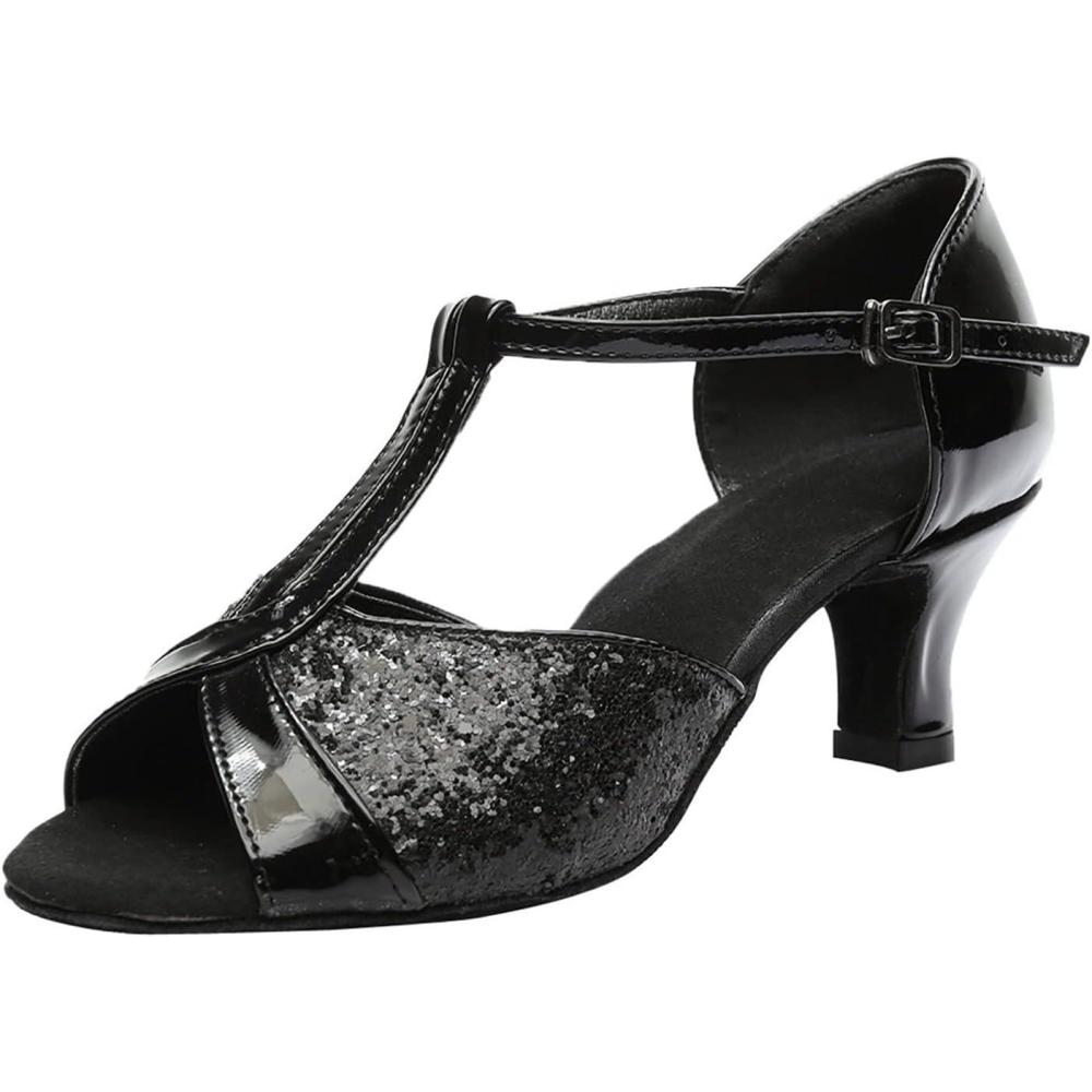 image:imageMary Janes Chaussures Habilles Confortables Talons Bas Et pais pour Femmes Escarpins Bout Carr Et Bout Ferm Mocassins pour FemmesA40 Black