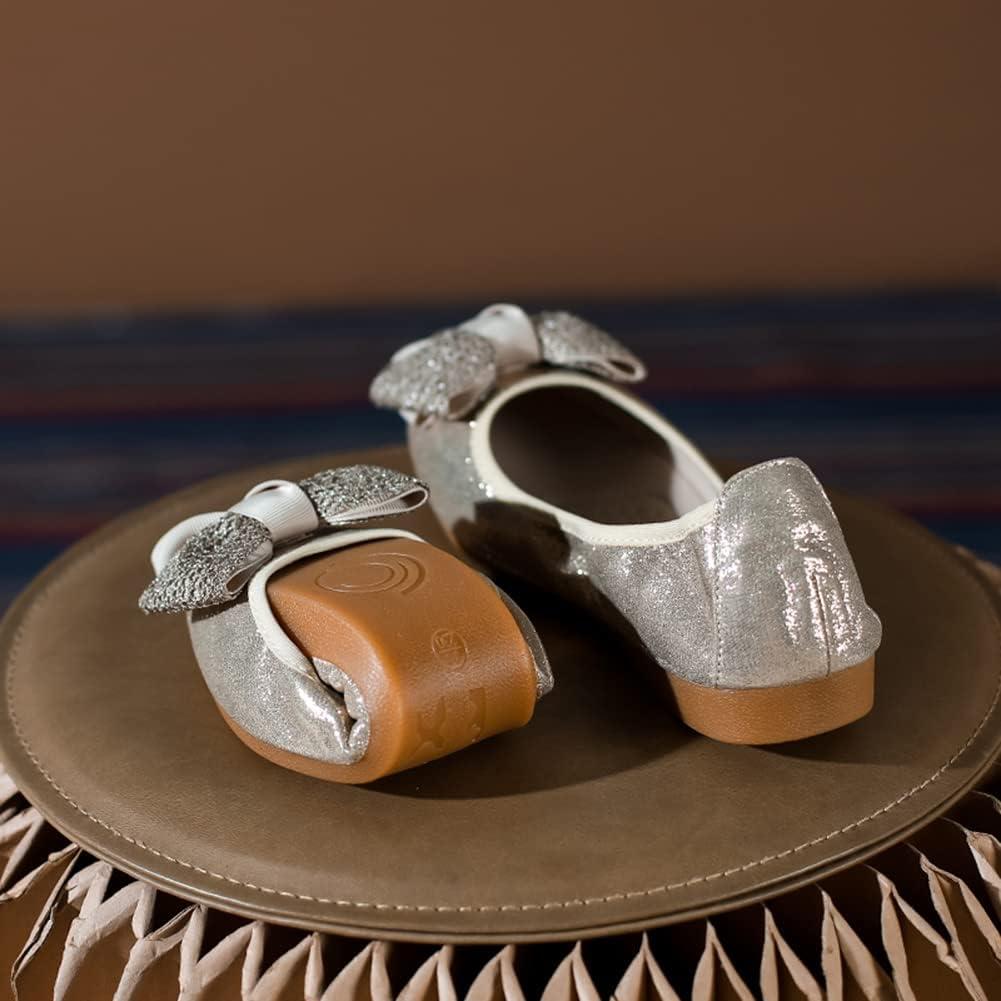 image:imageMACHSWON Ballerines plates scintillantes et confortables bout pointu avec nud papillon pour femmeGold02