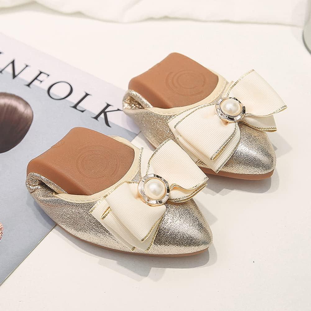 image:imageMACHSWON Ballerines plates scintillantes et confortables bout pointu avec nud papillon pour femmeOr 88
