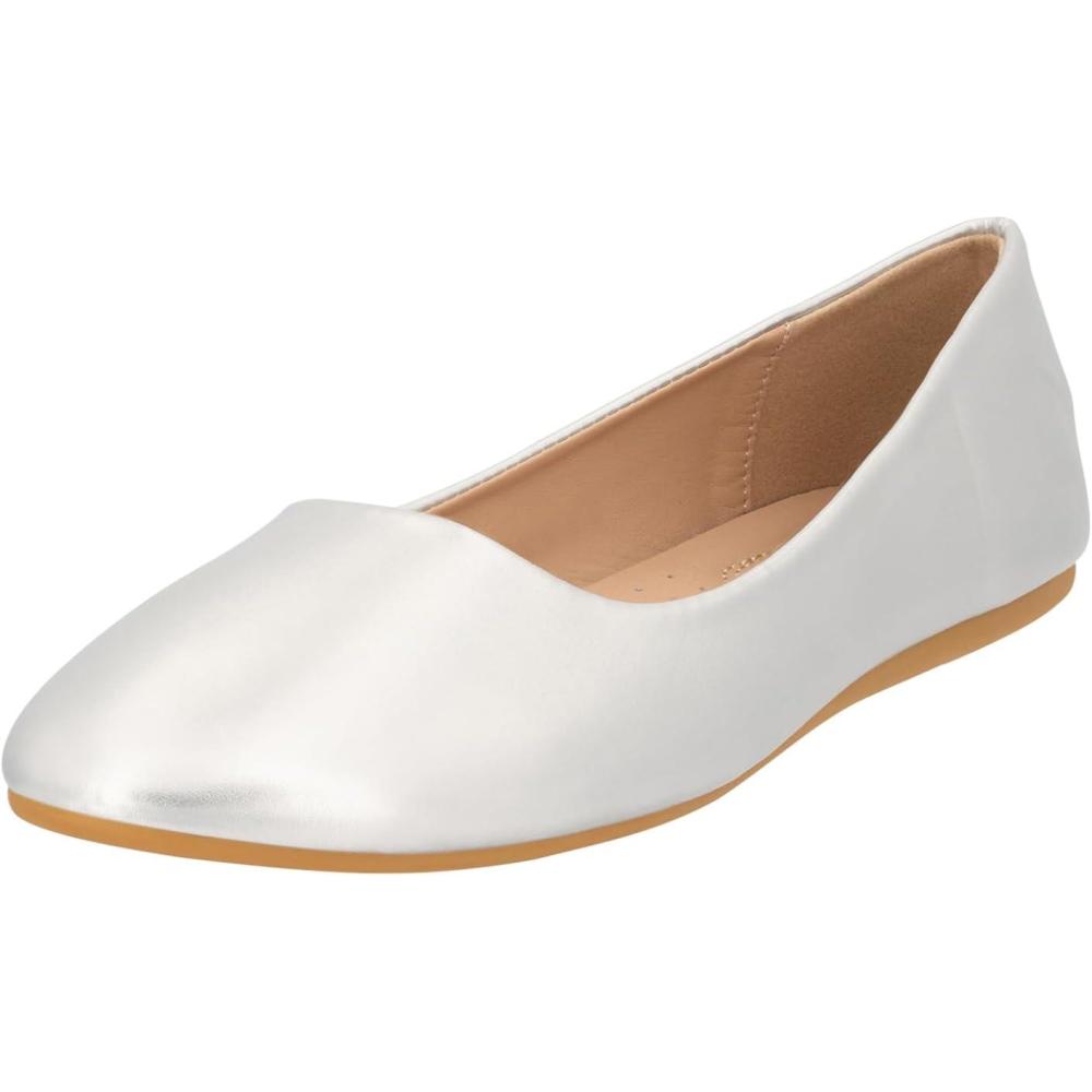 image:imageElara Chunkyrayan Ballerine Plate Confortable pour FemmeArgent Lyon