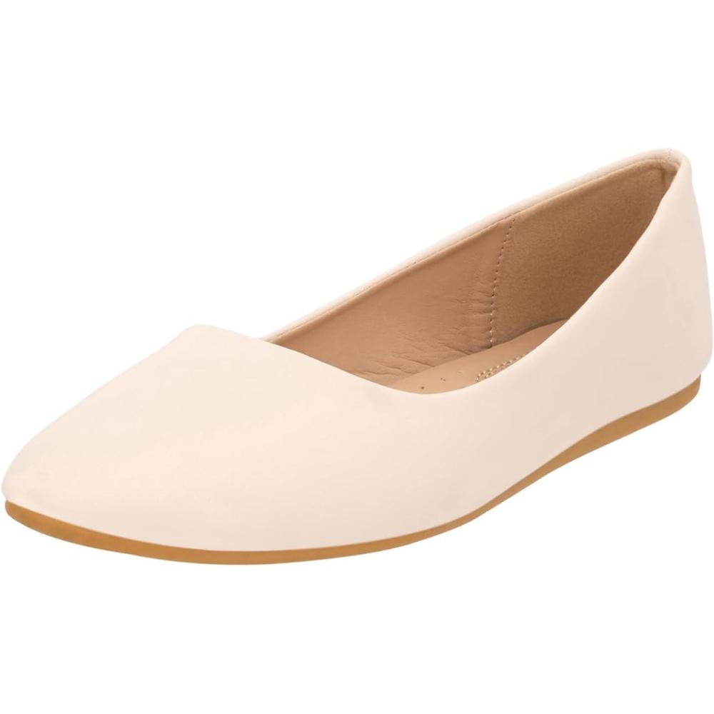 image:imageElara Chunkyrayan Ballerine Plate Confortable pour FemmeBeige Lyon