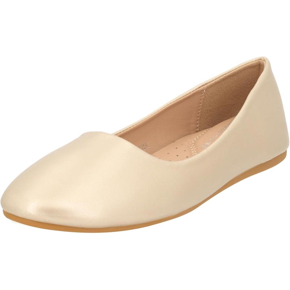 image:imageElara Chunkyrayan Ballerine Plate Confortable pour FemmeOr Lyon