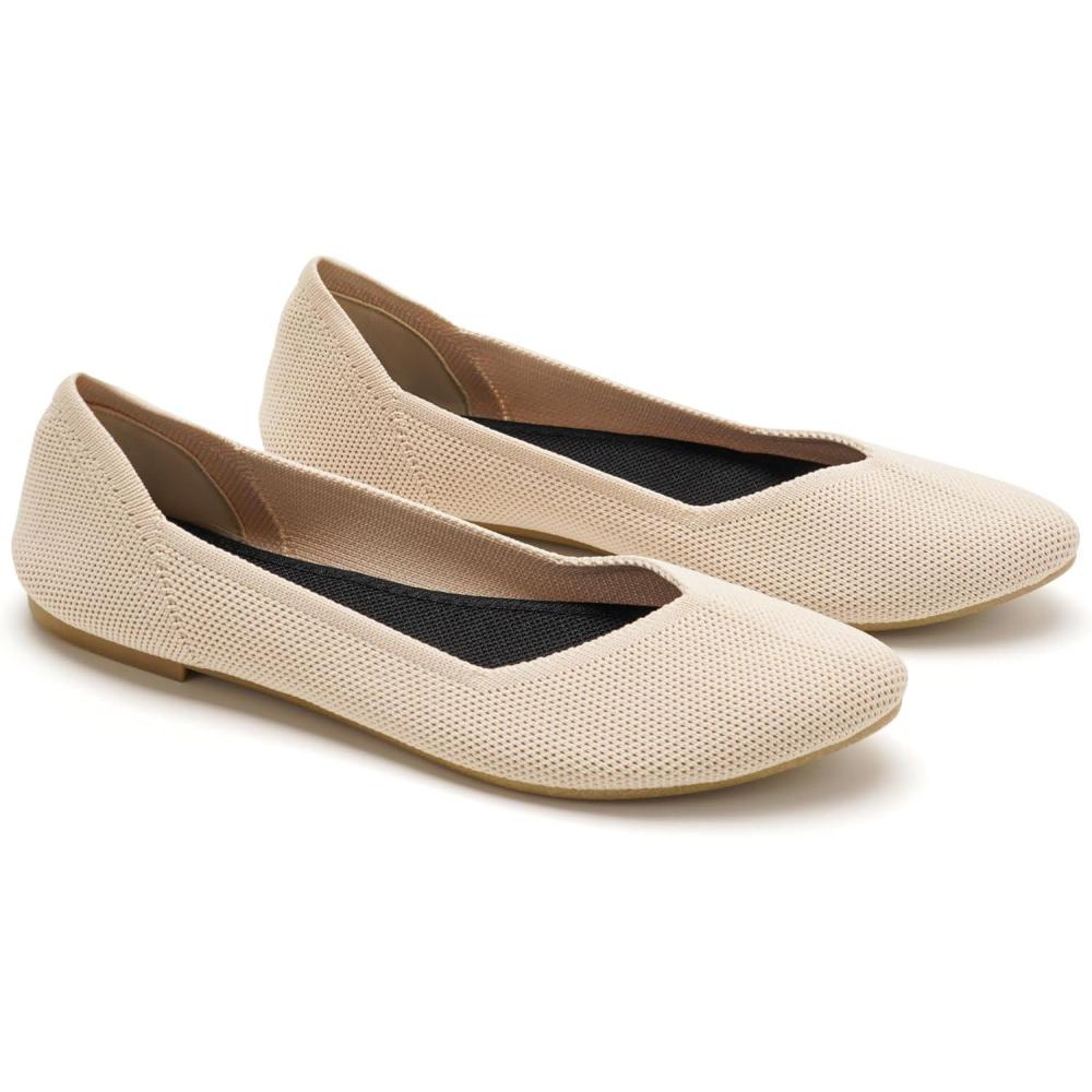 image:imageGLAMORA Ballerines plates pour femme plusieurs couleurs design lopard et classique chaussures dcontractes en tissuBeige