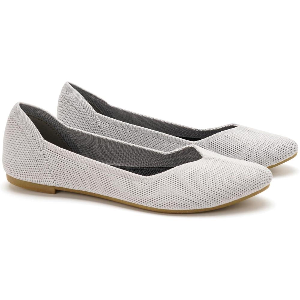 image:imageGLAMORA Ballerines plates pour femme plusieurs couleurs design lopard et classique chaussures dcontractes en tissuGris