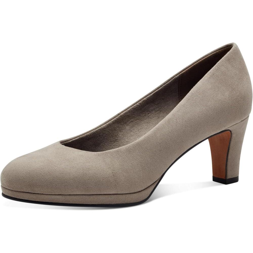 image:imageMARCO TOZZI Escarpins Femme Talon Conique VgansTaupe