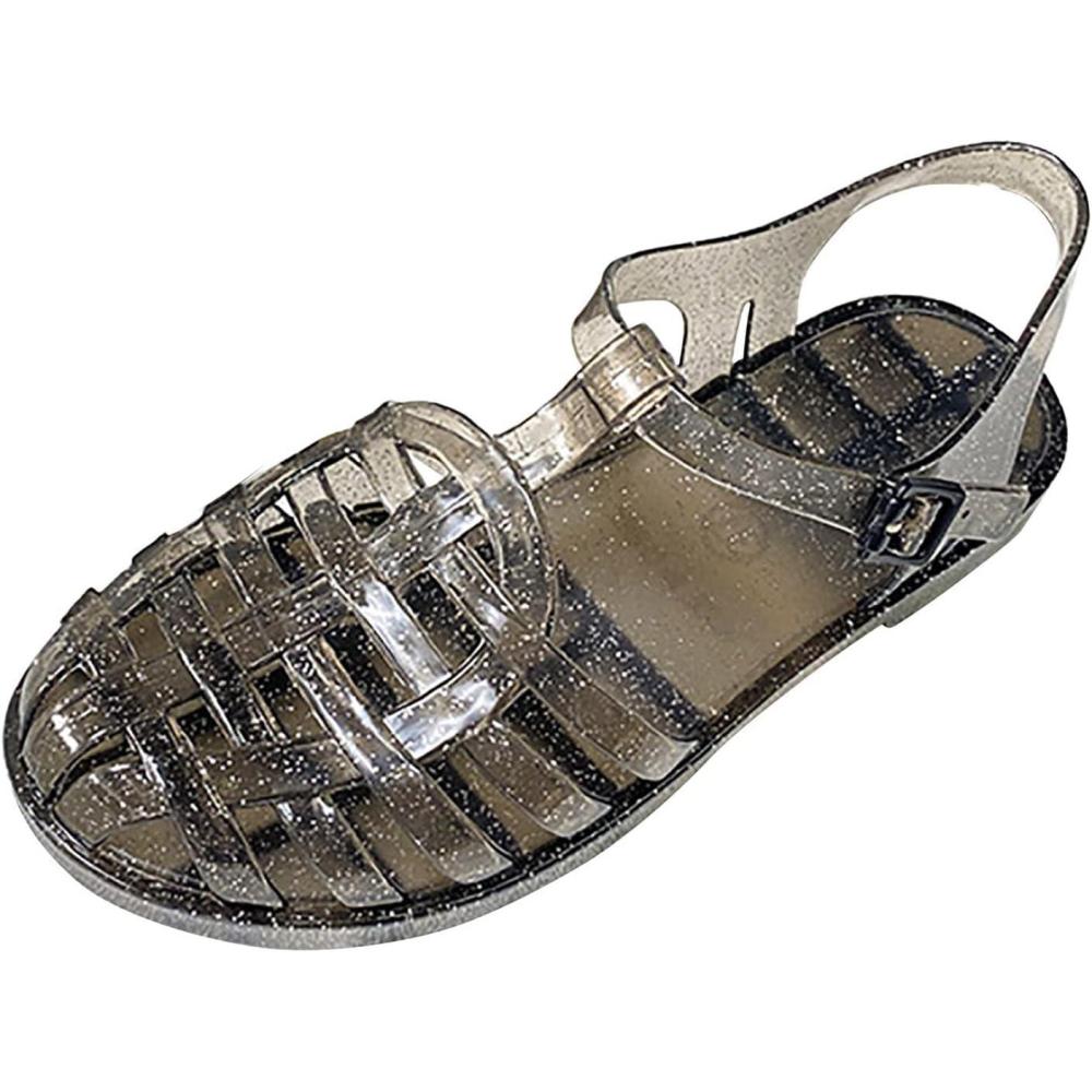 image:imageSandales dt pour femme En plastique transparent Couleur unie Pour la plage Pour lextrieur Pour les loisirsBk2