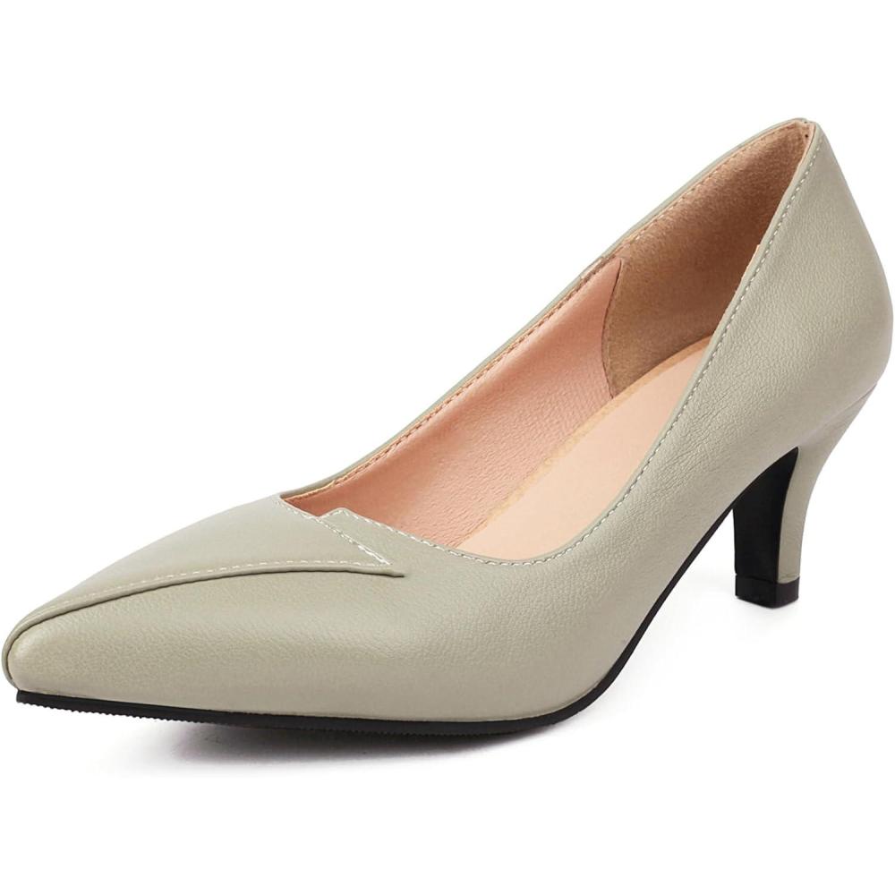 image:imageBviennic Escarpins Pour Femmes Petit Talon 681 Taille 3346Vert 2