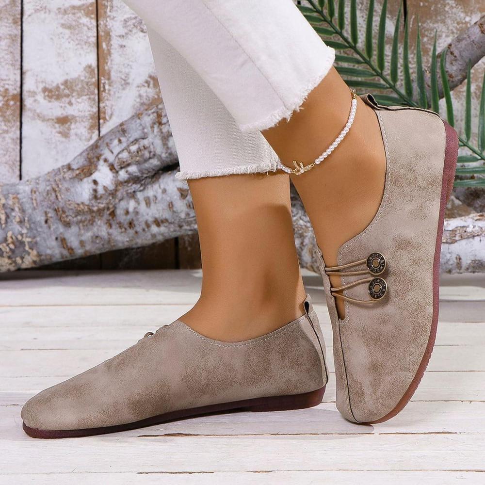 image:imageBallerines plates confortables bout rond pour femmeGris