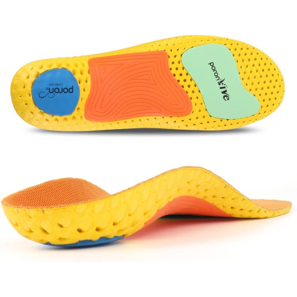 image:imageSemelles Orthopdiques pour Fasciite Plantaire Soutien de la Vote Plantaire Pieds Plats pine Calcanenne Semelles Confort pour Hommes et Femmes Soulagement Douleur MtatarsienneJaune Arch Norm