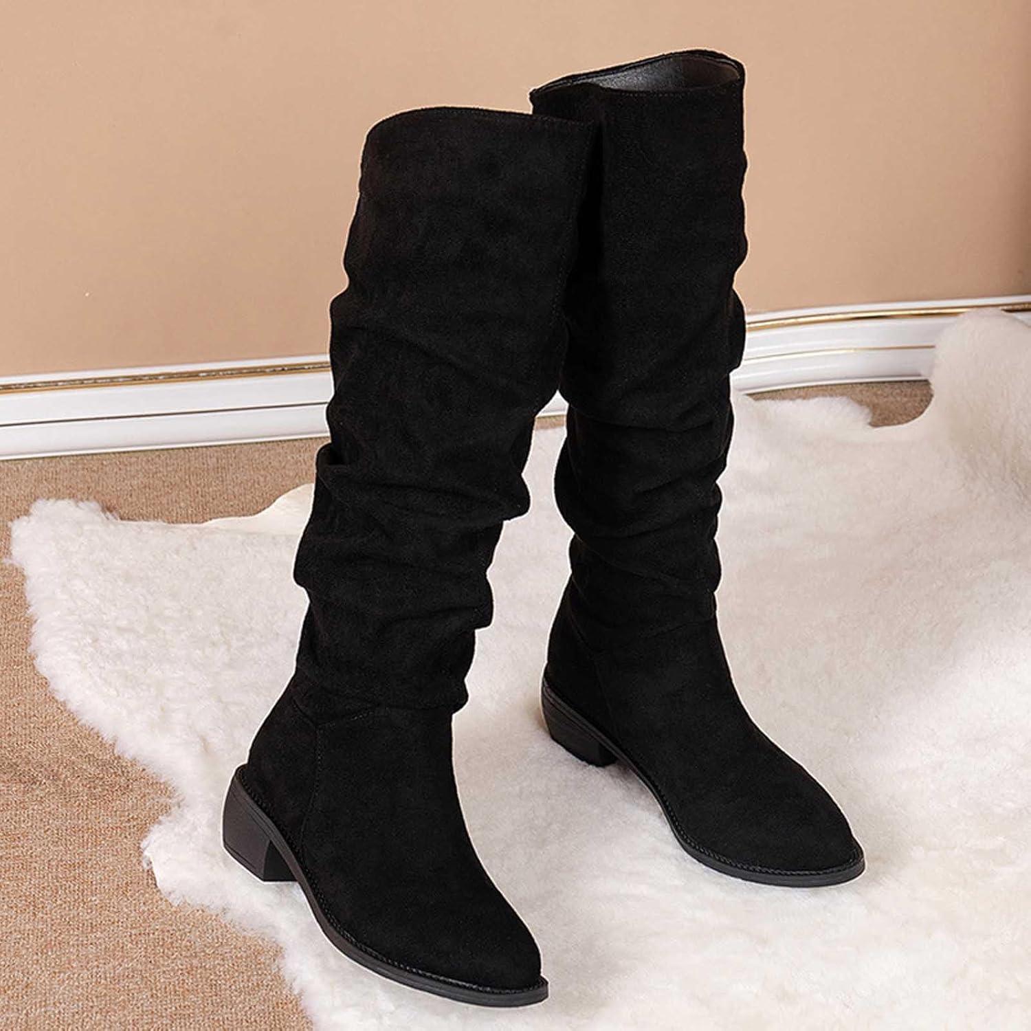 image:image2026 Bottines pour femme en daim mimollet souple et talon pais Bout ferm Noir 365 EU