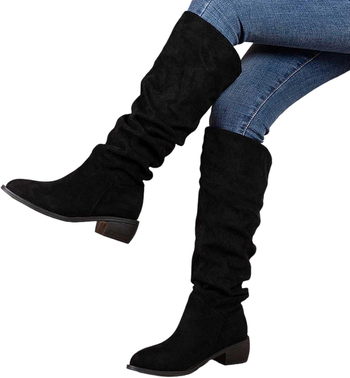 image:image2026 Bottines pour femme en daim mimollet souple et talon pais Bout ferm Noir 365 EU