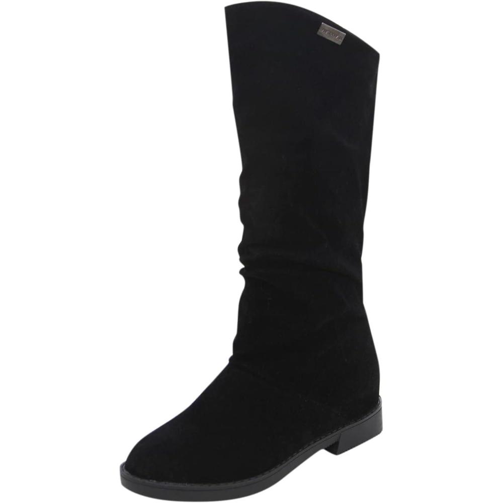 image:imageGnrique Bottes Hautes Femme Confort Chic Talon Bottes Blanc Noires Mi Mollet Cuissardes Cuissarde Fourres Confort Chaussures Vintage Sexy Haute Botte Moto Hiver Bottine ChaussureNoir