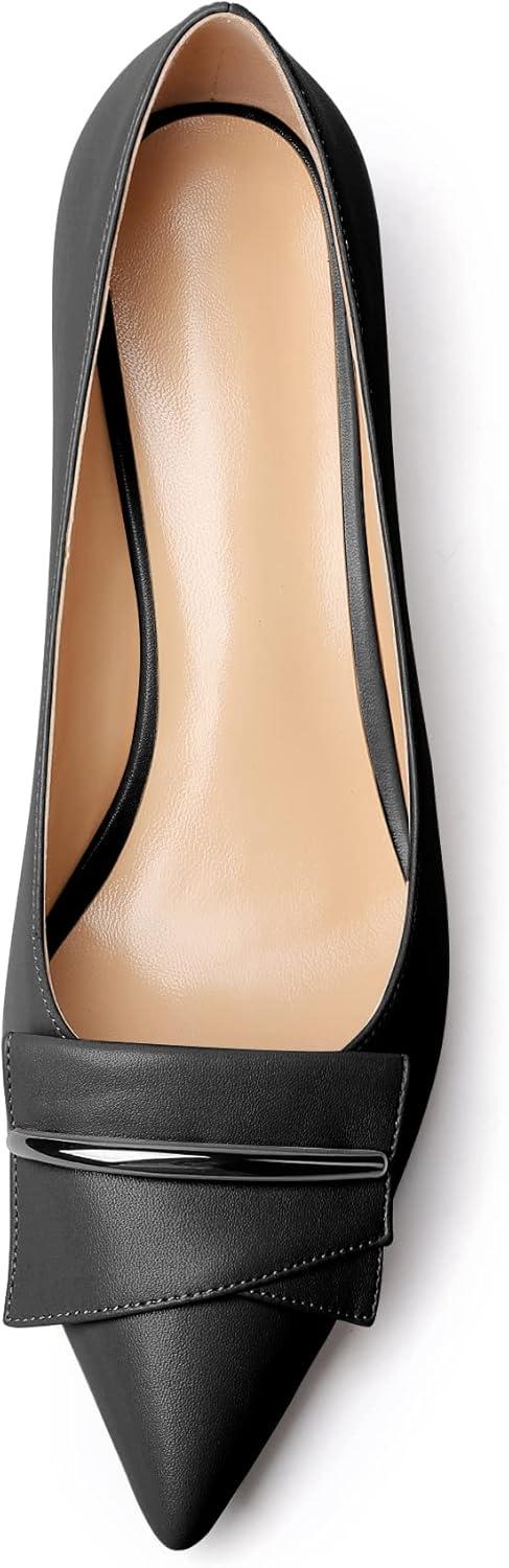 image:imageEDEFS Escarpins Femme Talon Bloc Bout Pointu Talon Moyen 5 cm lgants pour Mariage Fte et Tenue de SoireNoir Mat