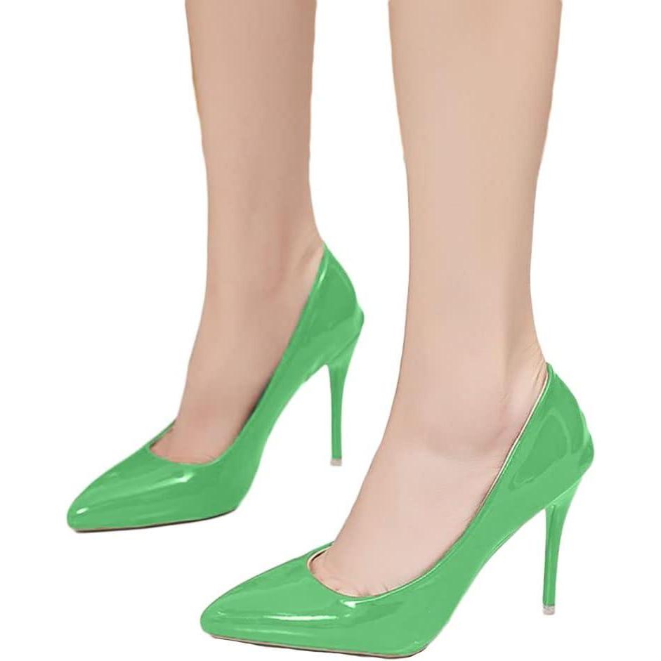 image:imageOnsoyours Escarpins Talon Haut pour Femme Talons Aiguilles Chaussures Bout Pointu Stiletto Soire de Mariage Couleur Dgrade High Heels en PU CuirB Vert