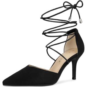 Allegra K carpins à Lacets pour Femm carpins à Talons aiguils à Bout Pointu(Noir)