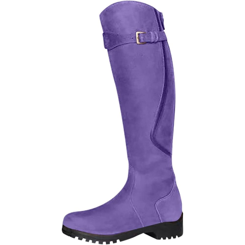 image:imageBottes bout arrire mizipp bottes dhiver tendance rondes pour femme bottes pour femme bottes pour femme robes dhiver dcontractes mimolletViolet