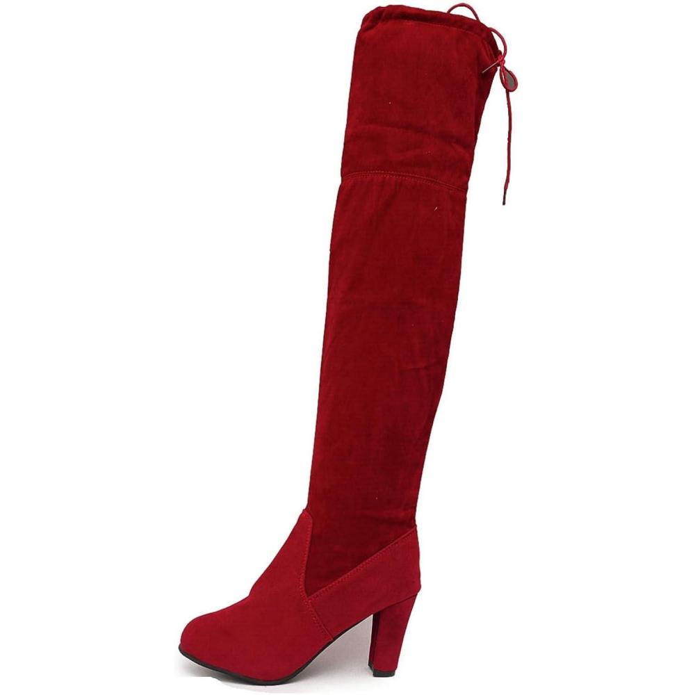 image:imageENEN Santiag Femme Cuir Western Taille 3543 Santiag Femme Gros Mollet Bottes Cowboy Talon Haut avec Fermeture clair Bottes Western Country pour Trekking3128 Bordeaux
