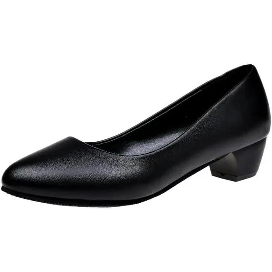 image:imageEscarpins Talons miHauts pour Femmes Chaussures Talons Hauts Classiques Noires Talons pais Chaussures Talons Hauts pour Le Travail Chaussures pour Femmes803 Black