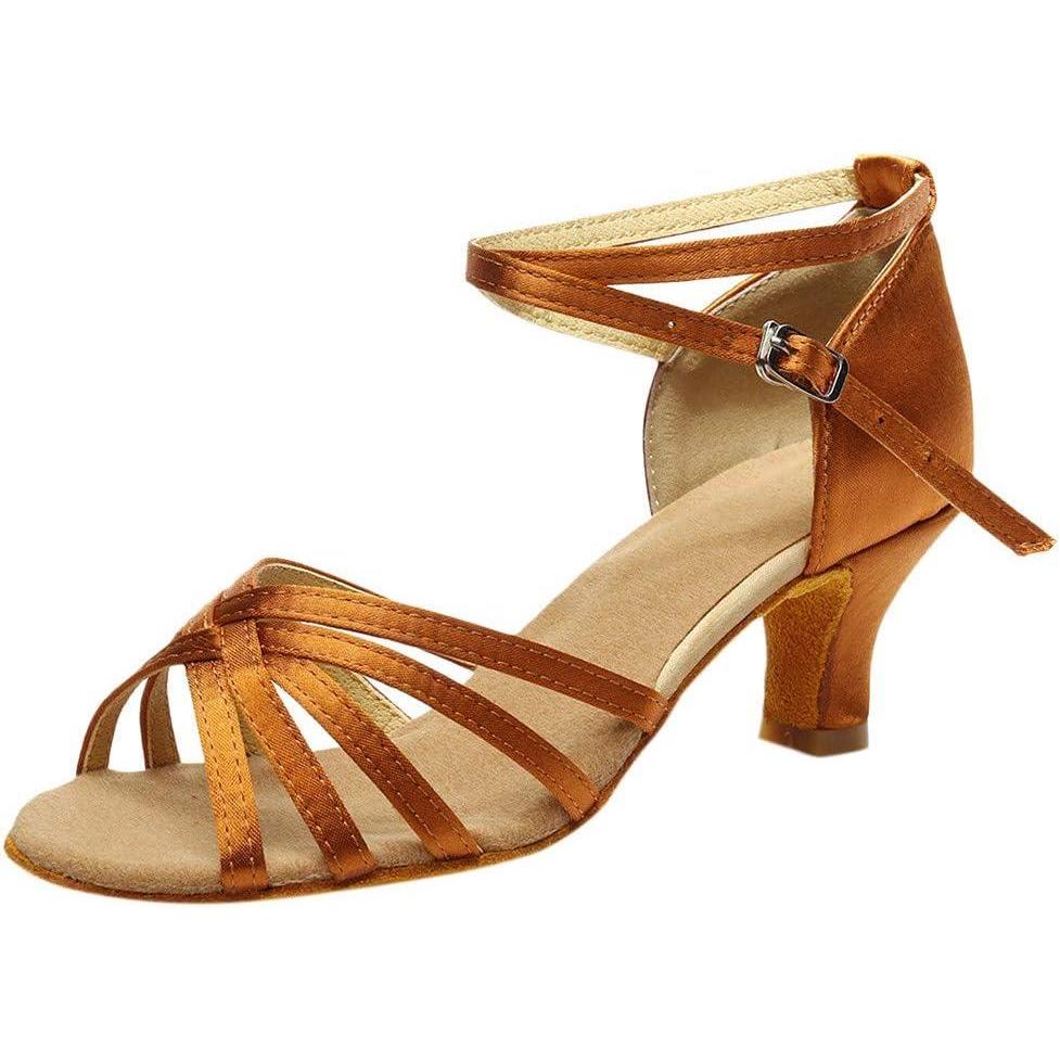 image:imageFemme Mary Jane Escarpins de Travail Confortables Bout Rond et Talons pais Escarpins Bride ArrireA46 Brown