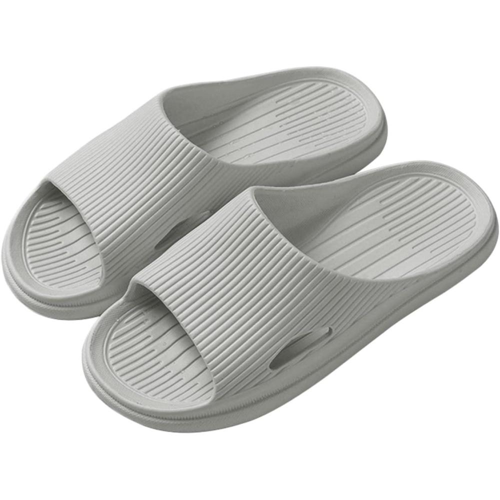image:imagePantoufles de Douche Hommes Femme t Sandales Confortable Maison Chaussons Bain Antidrapant Claquette Piscine Plage Claquettes Sliders Ultra Doux Antidrapante Intrieur Slides EtA2 Grise