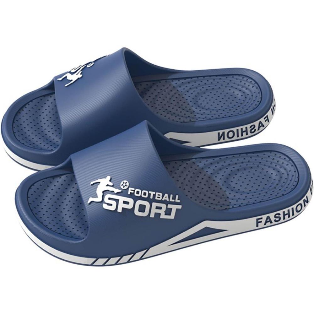 image:imageSlippers pour Femme Claquette Hommes Sandales Piscine Trs Douces Antidrapante Slides Cloud Soft Claquettes Pantoufles extrieuresMarine
