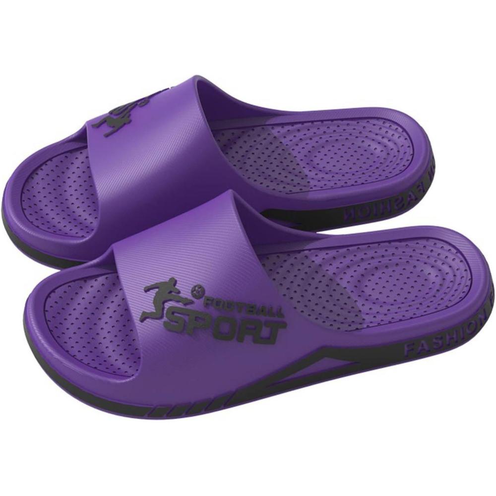 image:imageSlippers pour Femme Claquette Hommes Sandales Piscine Trs Douces Antidrapante Slides Cloud Soft Claquettes Pantoufles extrieuresViolet