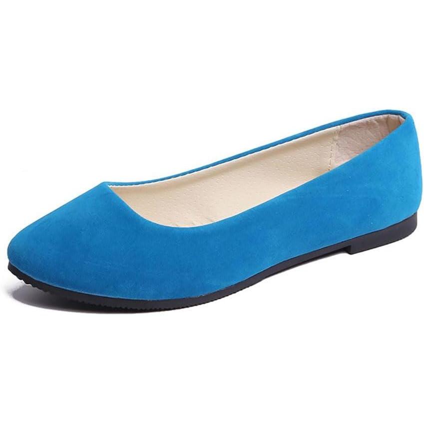 image:imageBallerines Classiques pour Femmes Ballerines Fashion Flats pour Femme Bout Ferm Appartements Confortable Ballerines Femme Chaussures Plates Ballerines Bout PointuA Bleu