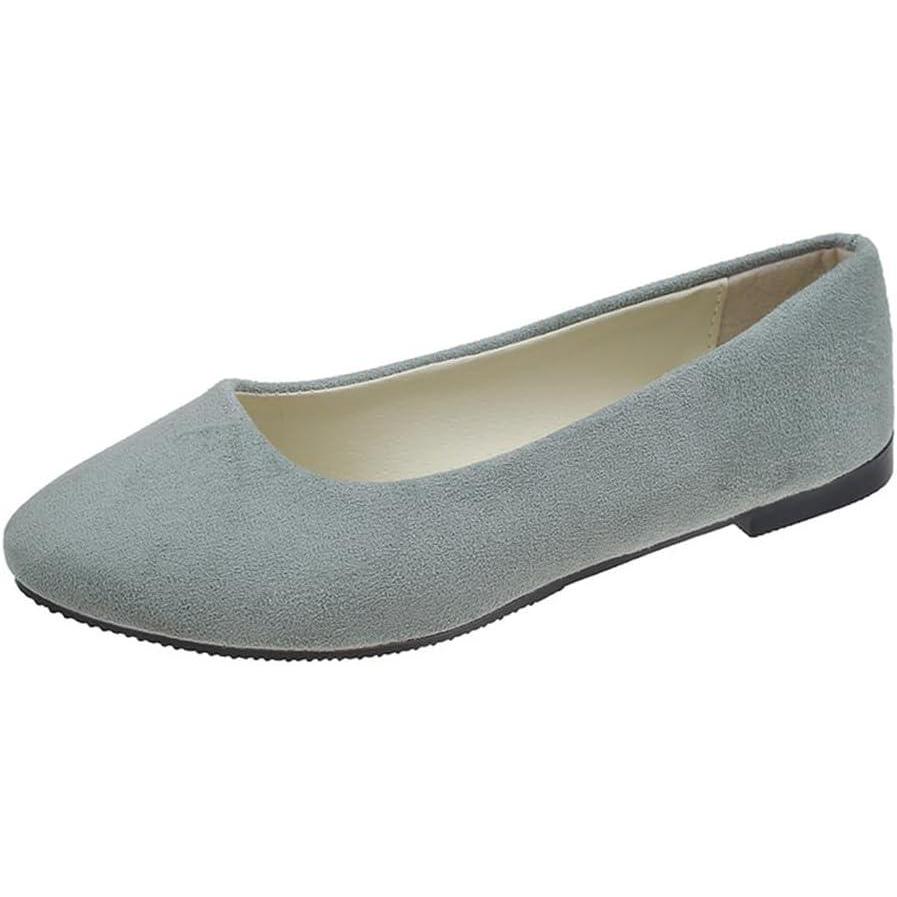 image:imageBallerines Classiques pour Femmes Ballerines Fashion Flats pour Femme Bout Ferm Appartements Confortable Ballerines Femme Chaussures Plates Ballerines Bout PointuA GrisVert