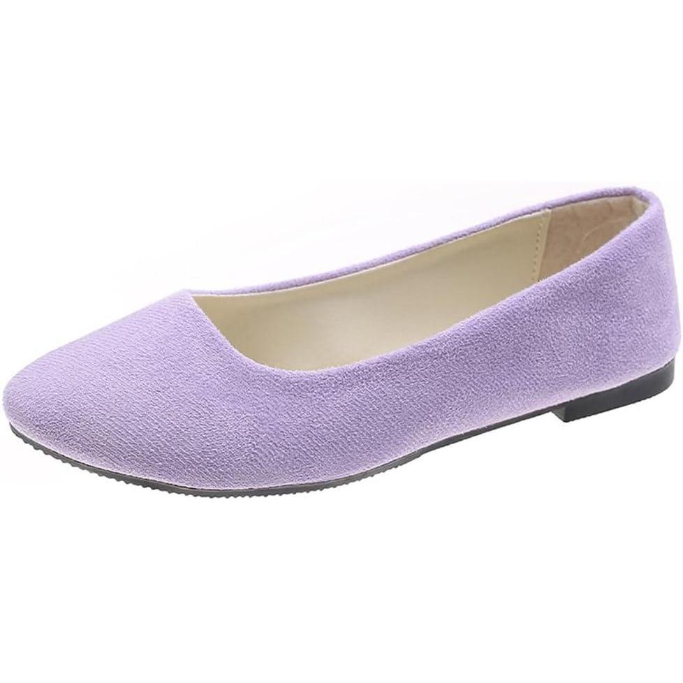 image:imageBallerines Classiques pour Femmes Ballerines Fashion Flats pour Femme Bout Ferm Appartements Confortable Ballerines Femme Chaussures Plates Ballerines Bout PointuA Violet Clair