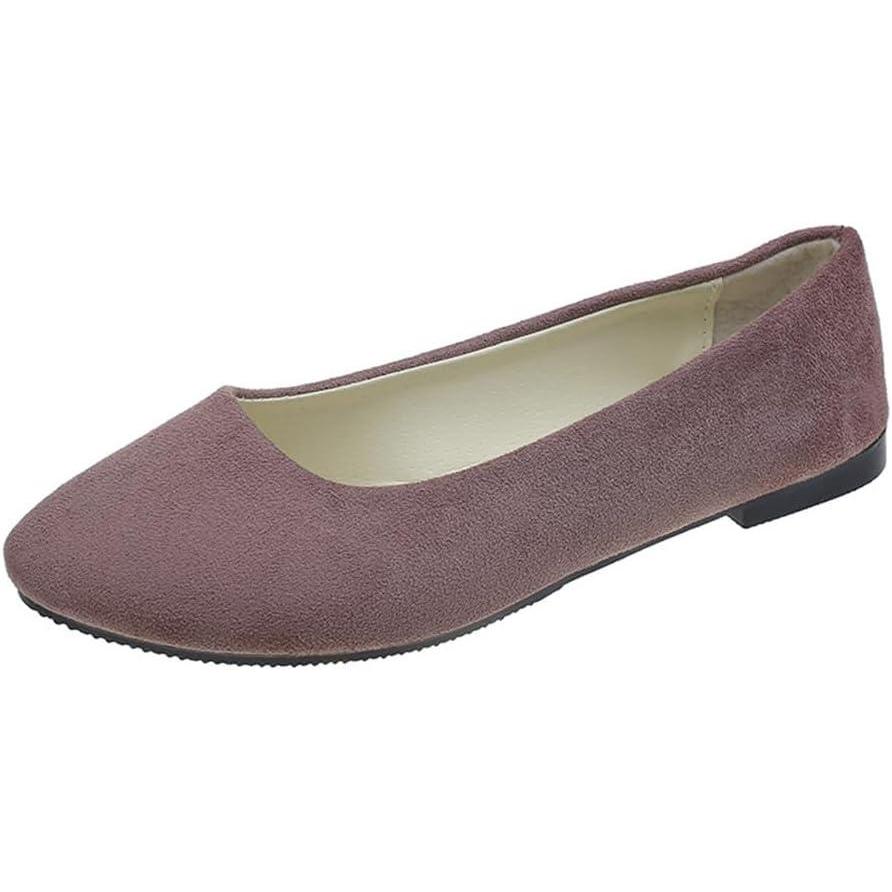 image:imageBallerines Classiques pour Femmes Ballerines Fashion Flats pour Femme Bout Ferm Appartements Confortable Ballerines Femme Chaussures Plates Ballerines Bout PointuA GrisViolet