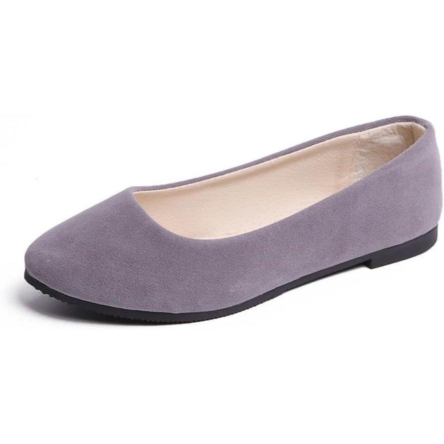 image:imageBallerines Classiques pour Femmes Ballerines Fashion Flats pour Femme Bout Ferm Appartements Confortable Ballerines Femme Chaussures Plates Ballerines Bout PointuA Gris