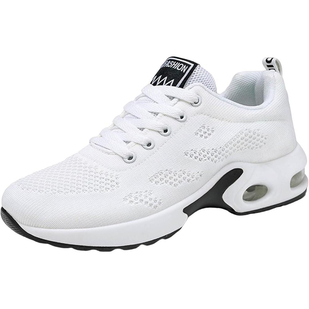 image:imageBasket De Marche Femme Infirmiere Baskets orthopdiques Chaussures de Marche avec Soutien de la vote Plantaire dcontractes en Maille Respirante avec Coussin dair03a01 Blanc