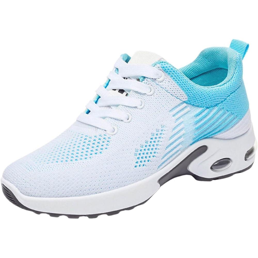image:imageBasket De Marche Femme Infirmiere Baskets orthopdiques Chaussures de Marche avec Soutien de la vote Plantaire dcontractes en Maille Respirante avec Coussin dair03a03 Bleu