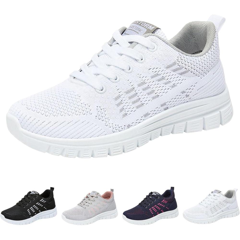 image:imageBaskets enfiler pour femme Confortables Pour hallux valgus Lgres Soutien de la vote plantaire Respirantes Chaussures de marche Loisirs Pieds larges Semelle soupleBlanc
