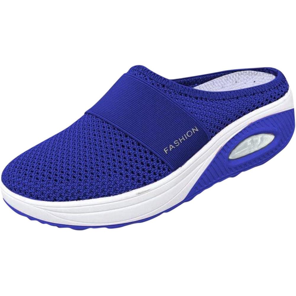 image:imageChaussures Confort Femme Baskets orthopdiques Coussin dair Respirantes lgres Enfiler avec Soutien vote Plantaire Marche et Loisirs01 Bleu