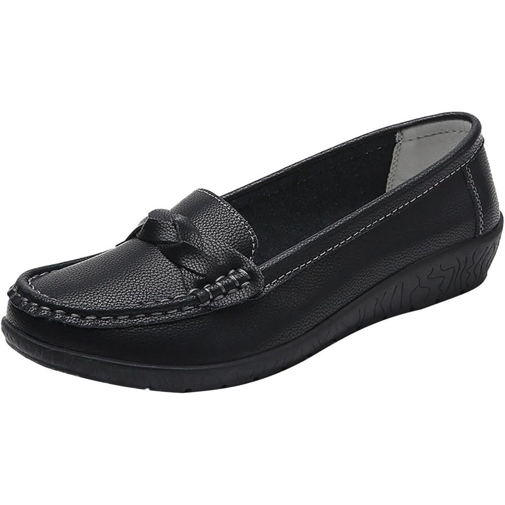 image:imageGnrique Chaussures OrthopDiques Femme T Chaussures orthopdiques Souples pour Femmes Respirantes et tisses de Marche Enfiler en Soutien de la vote Plantaire Baskets Enfiler pour LesLe Noir