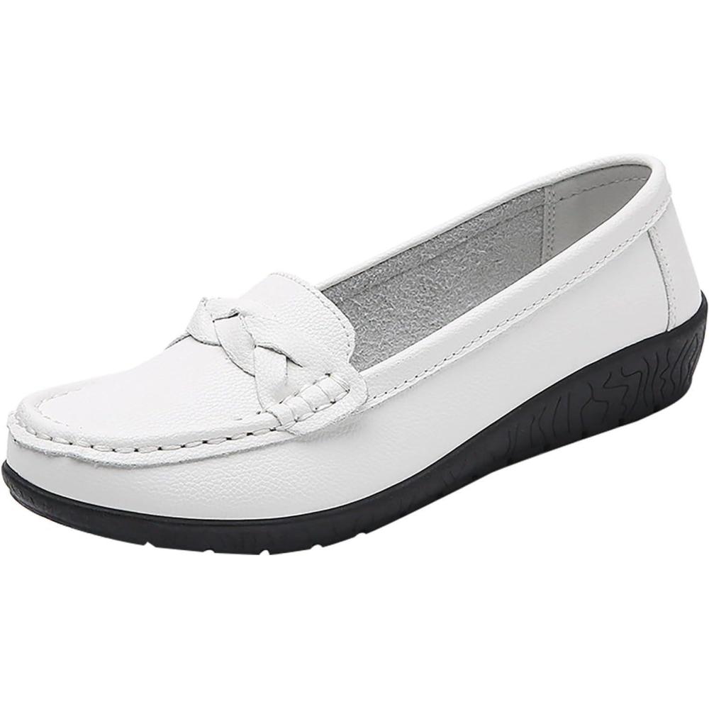 image:imageGnrique Chaussures OrthopDiques Femme T Chaussures orthopdiques Souples pour Femmes Respirantes et tisses de Marche Enfiler en Soutien de la vote Plantaire Baskets Enfiler pour LesBlanc