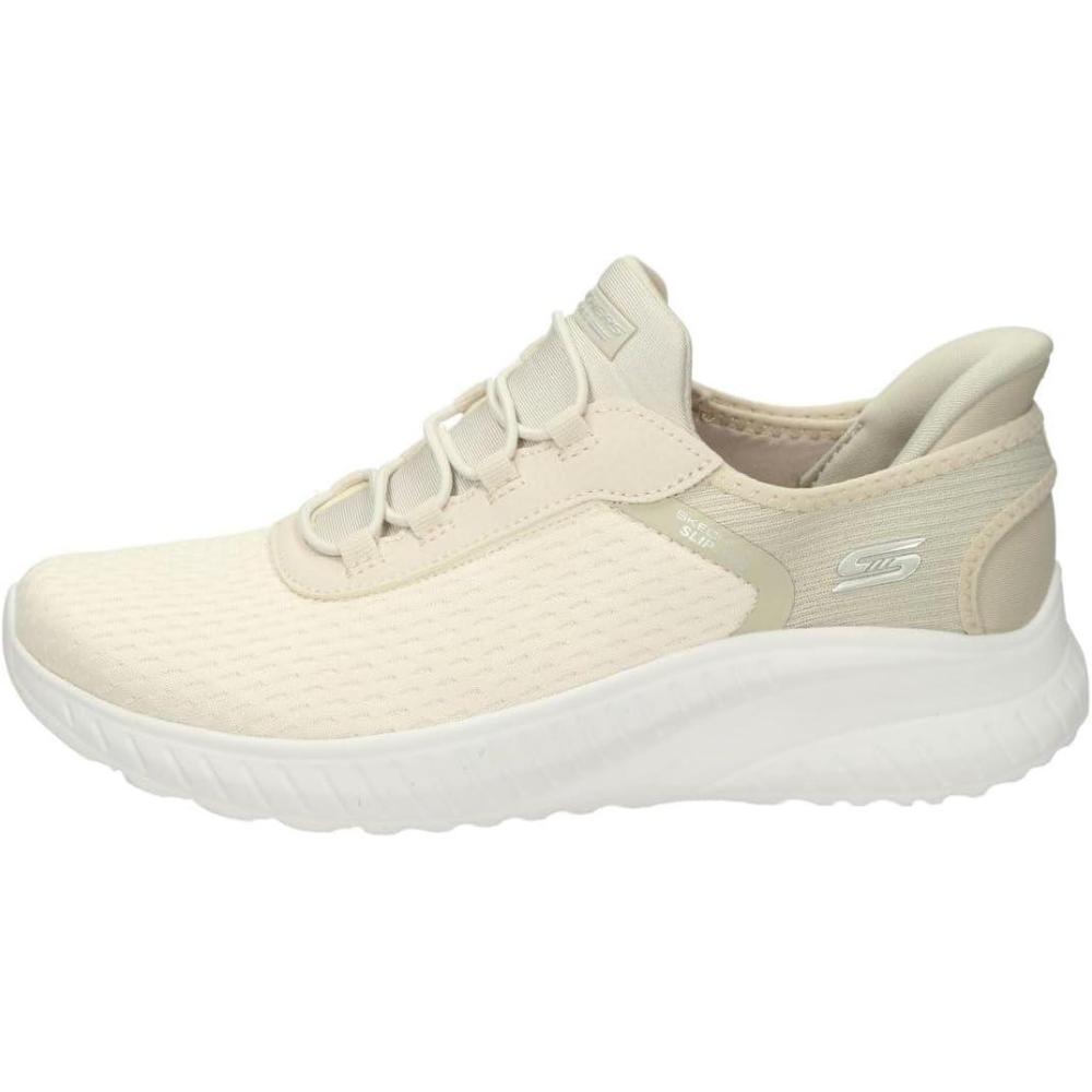 image:imageSkechers Hands Free Slipins Skechers Bobs Squad Chaos in Color BasketFilleOff White Mesh
