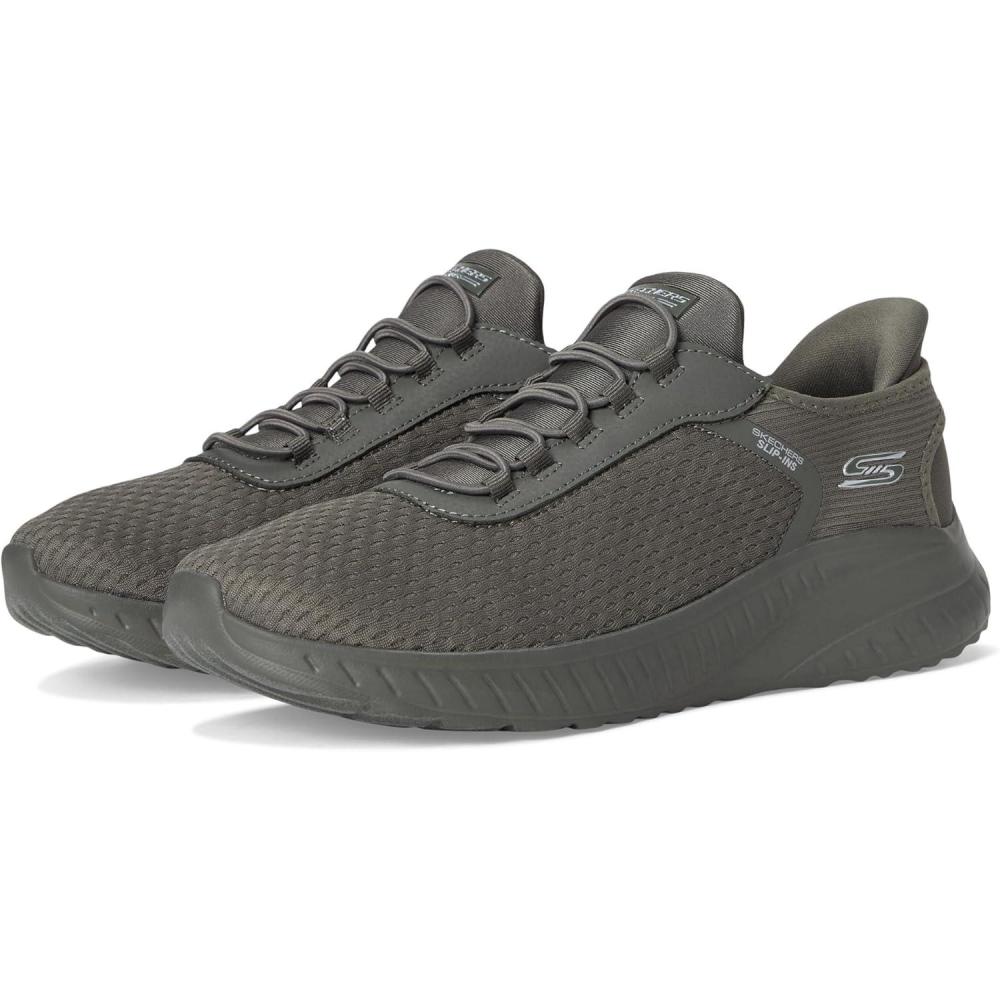image:imageSkechers Hands Free Slipins Skechers Bobs Squad Chaos in Color BasketFilleOlive