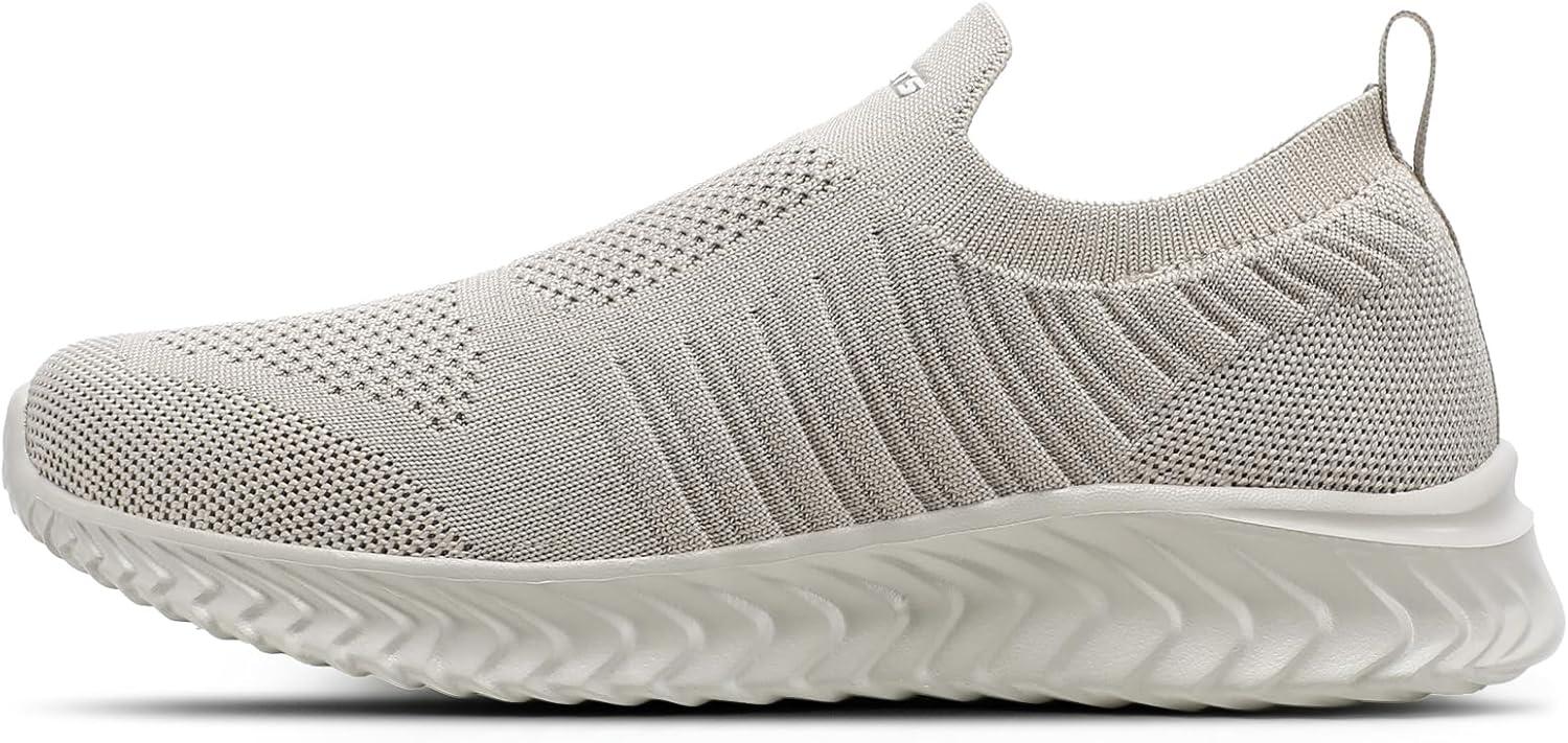 image:imageSTQ Basket Femme Chaussures de Sport sans Lancts Confortable Chic Respirantes Mode de Ville Marche Slip on Fitness Tennis Travail Lgres Enfiler Running Outdoor Gym Jogging Course Basquette SneakersMarron