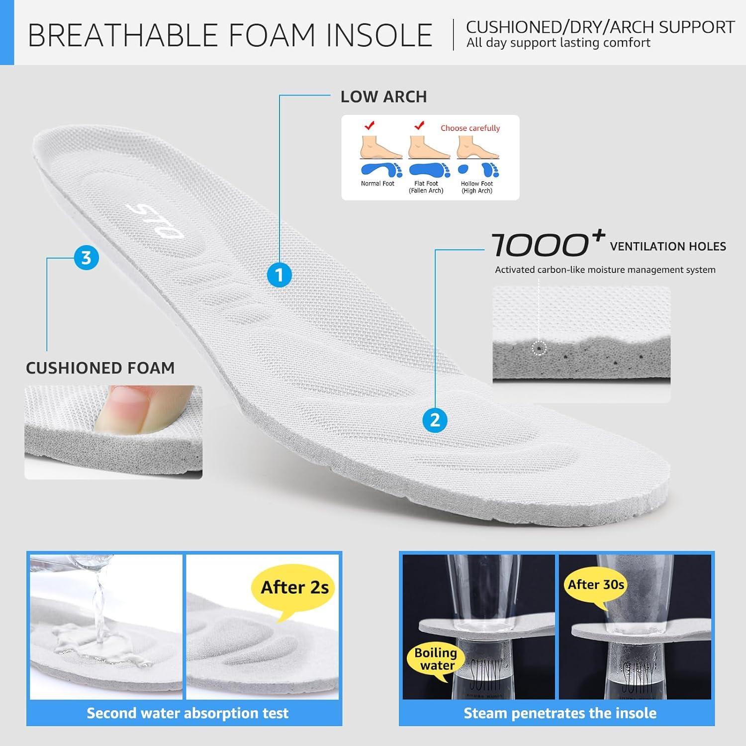 image:imageSTQ Basket Femme Chaussures de Sport sans Lancts Confortable Chic Respirantes Mode de Ville Marche Slip on Fitness Tennis Travail Lgres Enfiler Running Outdoor Gym Jogging Course Basquette SneakersBlanc