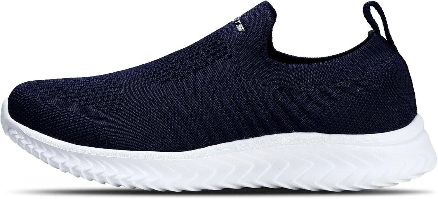 image:imageSTQ Basket Femme Chaussures de Sport sans Lancts Confortable Chic Respirantes Mode de Ville Marche Slip on Fitness Tennis Travail Lgres Enfiler Running Outdoor Gym Jogging Course Basquette SneakersBleu