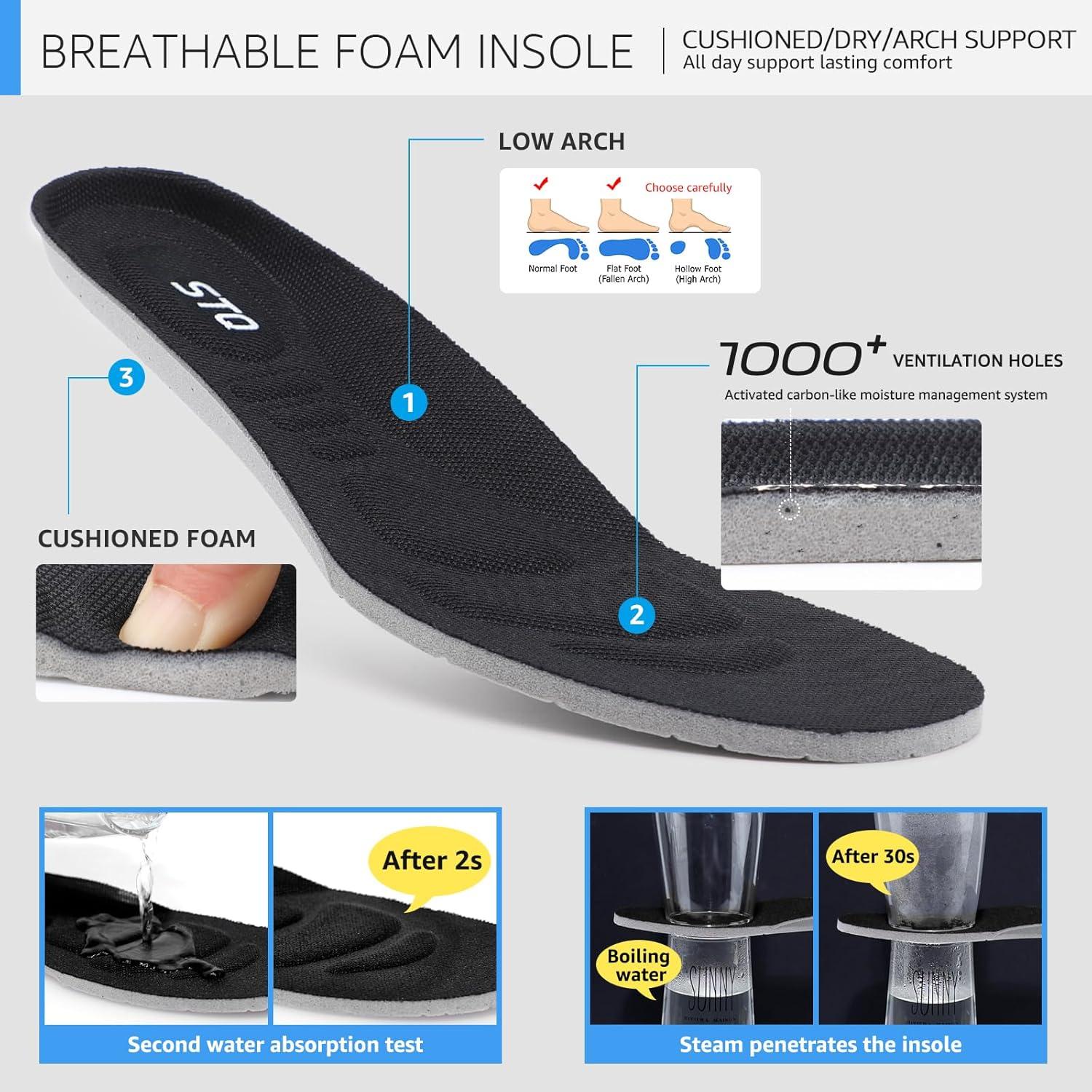 image:imageSTQ Basket Femme Chaussures de Sport sans Lancts Confortable Chic Respirantes Mode de Ville Marche Slip on Fitness Tennis Travail Lgres Enfiler Running Outdoor Gym Jogging Course Basquette SneakersNoir