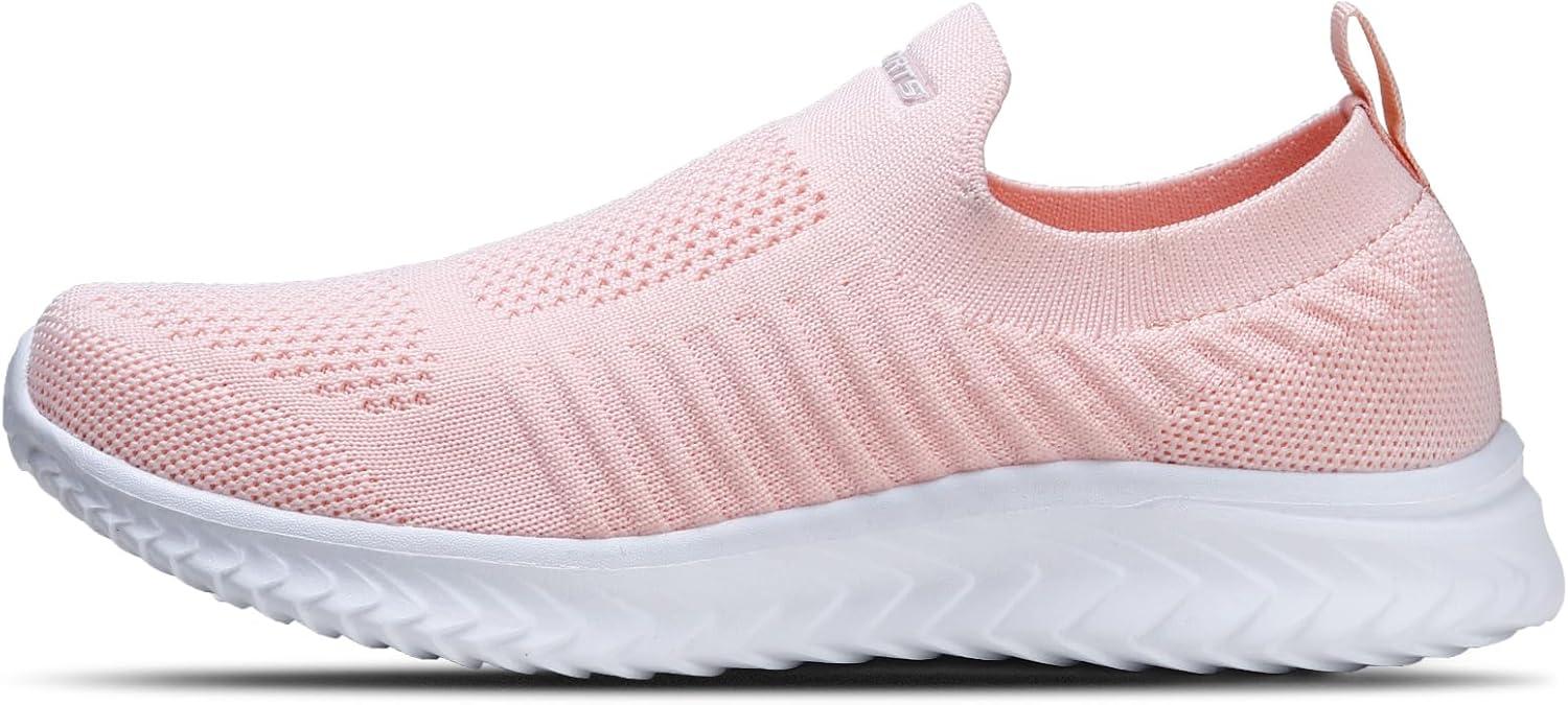 image:imageSTQ Basket Femme Chaussures de Sport sans Lancts Confortable Chic Respirantes Mode de Ville Marche Slip on Fitness Tennis Travail Lgres Enfiler Running Outdoor Gym Jogging Course Basquette SneakersRose