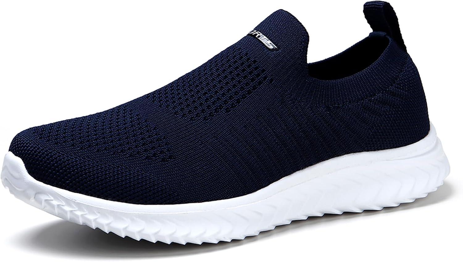 image:imageSTQ Basket Femme Chaussures de Sport sans Lancts Confortable Chic Respirantes Mode de Ville Marche Slip on Fitness Tennis Travail Lgres Enfiler Running Outdoor Gym Jogging Course Basquette SneakersBleu