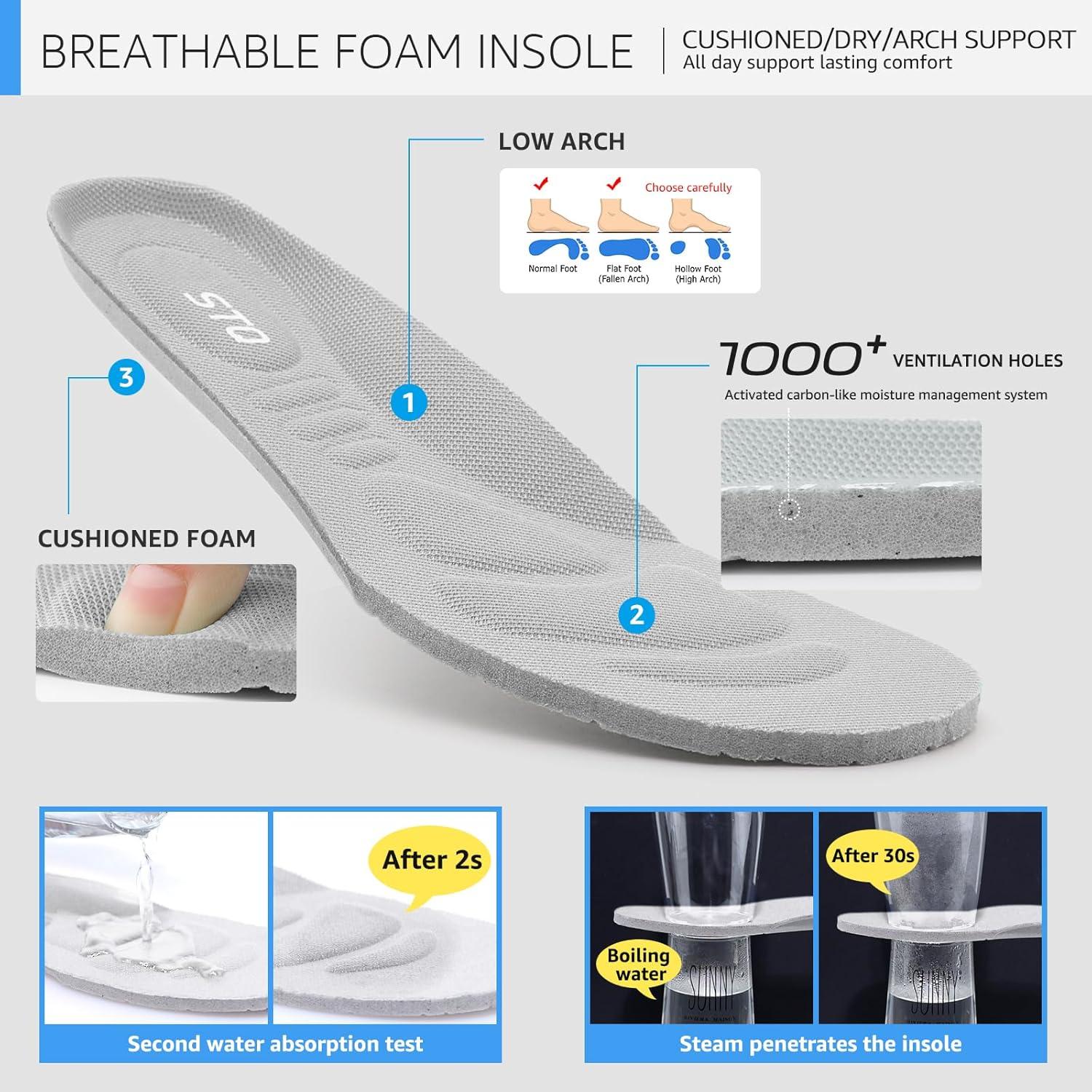 image:imageSTQ Basket Femme Chaussures de Sport sans Lancts Confortable Chic Respirantes Mode de Ville Marche Slip on Fitness Tennis Travail Lgres Enfiler Running Outdoor Gym Jogging Course Basquette SneakersGris